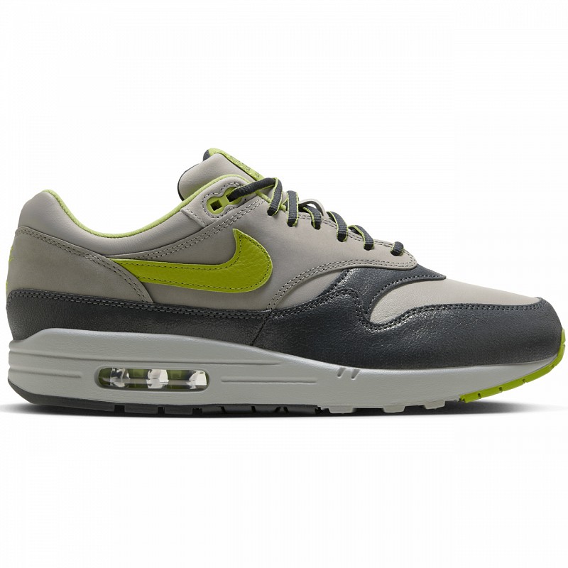 NIKE X HUF AIR MAX 1 ANTHRACITE/PEAR-MEDIUM GREY-FLAT PEWTER