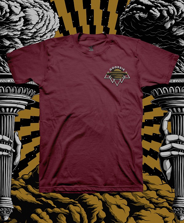 GOODBIE WAR GAMES NUCLEAR TORCH TEE CRANBERRY