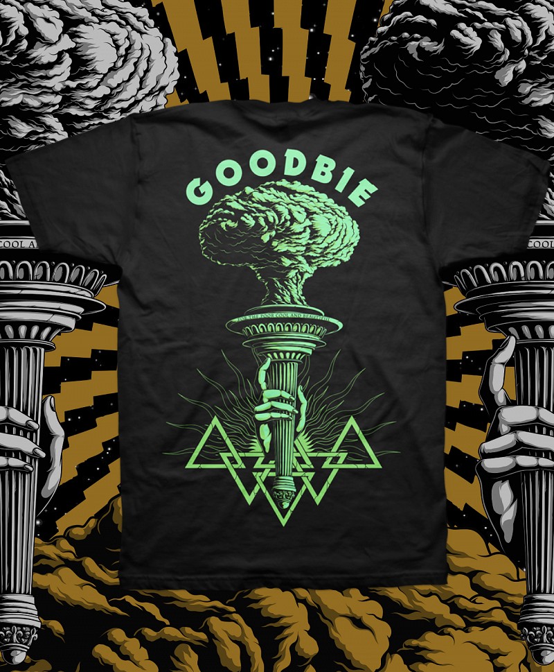 GOODBIE WAR GAMES NUCLEAR TORCH GLOW IN THE DARK TEE	BLACK
