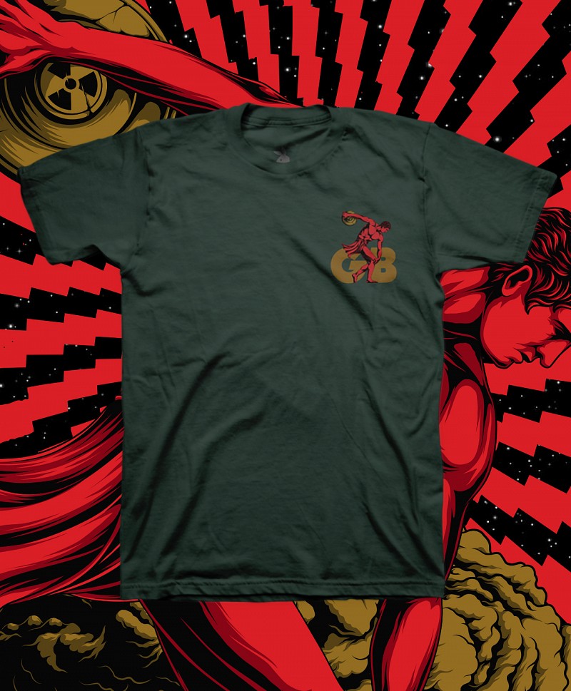 GOODBIE WAR GAMES NUCLEAR DISCMAN TEE FOREST GREEN
