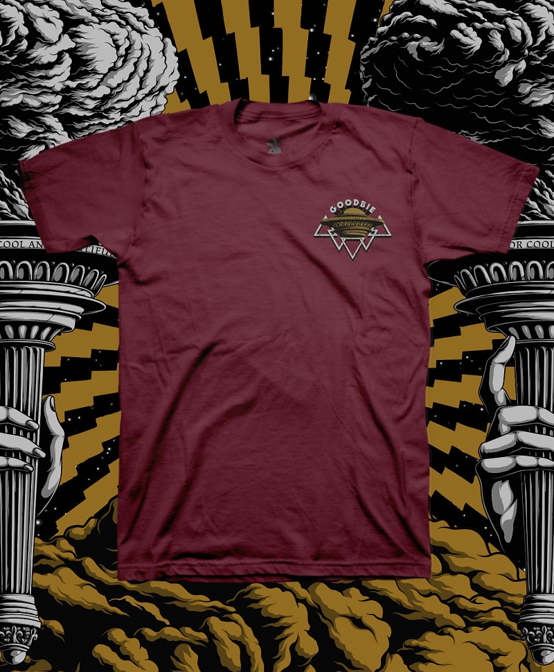 GOODBIE WAR GAMES NUCLEAR TORCH TEE CRANBERRY