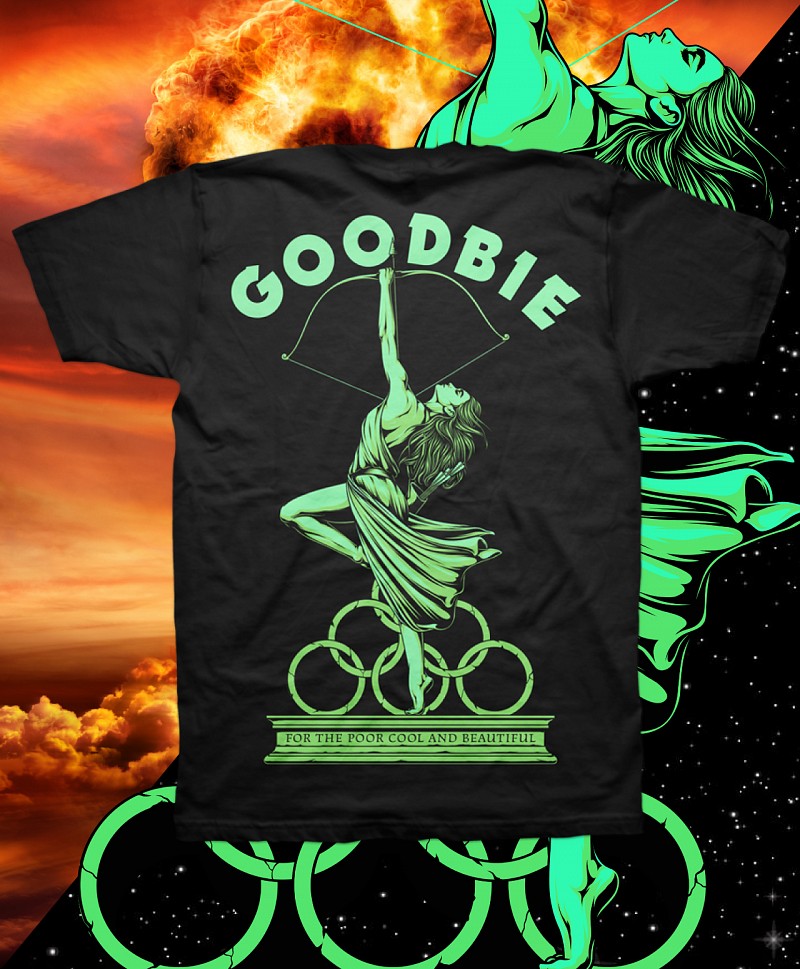GOODBIE WAR GAMES NUCLEAR ARCHERY GLOW IN THE DARK TEE BLACK