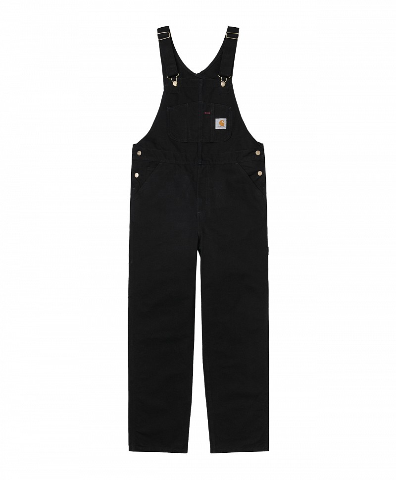 CARHARTT WIP BIB OVERALL BLACK RINSED