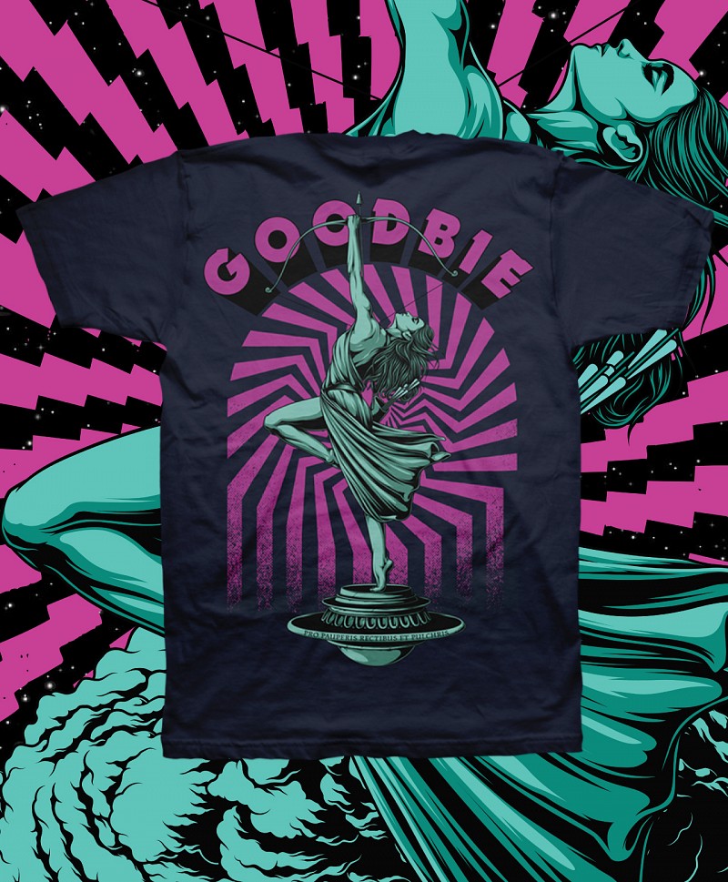 GOODBIE WAR GAMES NUCLEAR ARCHERY TEE NAVY