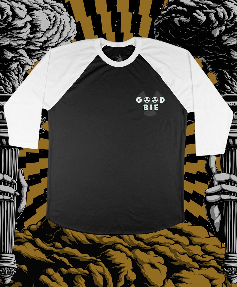 GOODBIE WAR GAMES NUCLEAR TORCH GLOW IN THE DARK RAGLAN BLACK/WHITE