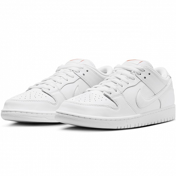 NIKE SB 'ORANGE LABEL' DUNK LOW PRO WHITE/WHITE-WHITE-WHITE