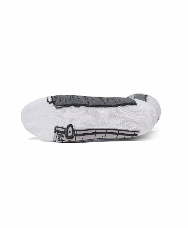 HUF INTERNATIONAL TRANSPORT CREW SOCKS WHITE