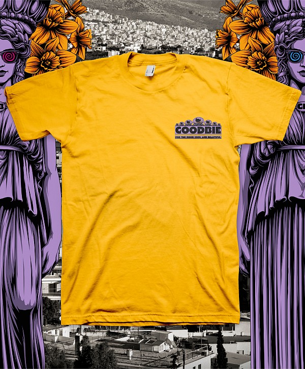 GOODBIE WELCOME TO ATHENS TEE GOLD