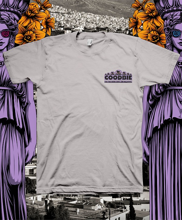 GOODBIE WELCOME TO ATHENS TEE NEW SILVER