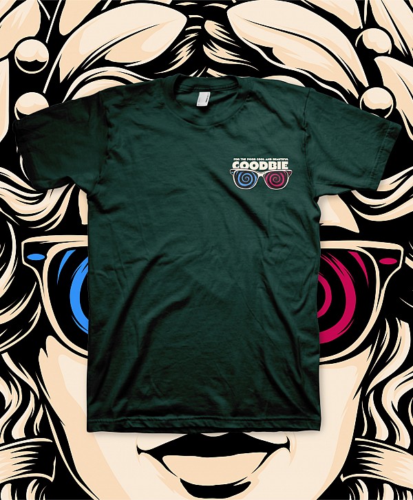 GOODBIE KARRY 3D GLOW TEE FOREST GREEN