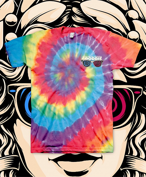 GOODBIE KARRY GLOW TIE DYE TEE RAINBOW