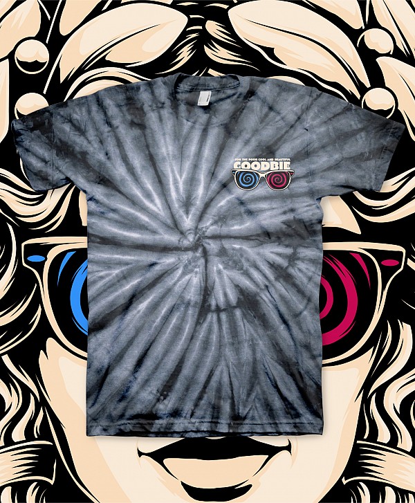 GOODBIE KARRY GLOW TIE DYE TEE BLACK