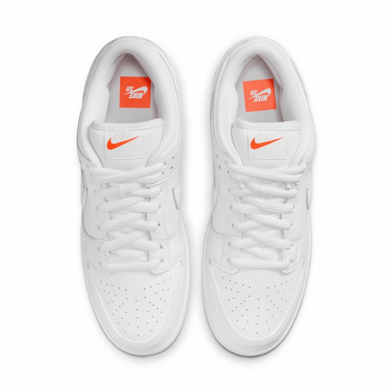 NIKE SB ORANGE LABEL DUNK LOW PRO WHITE/WHITE