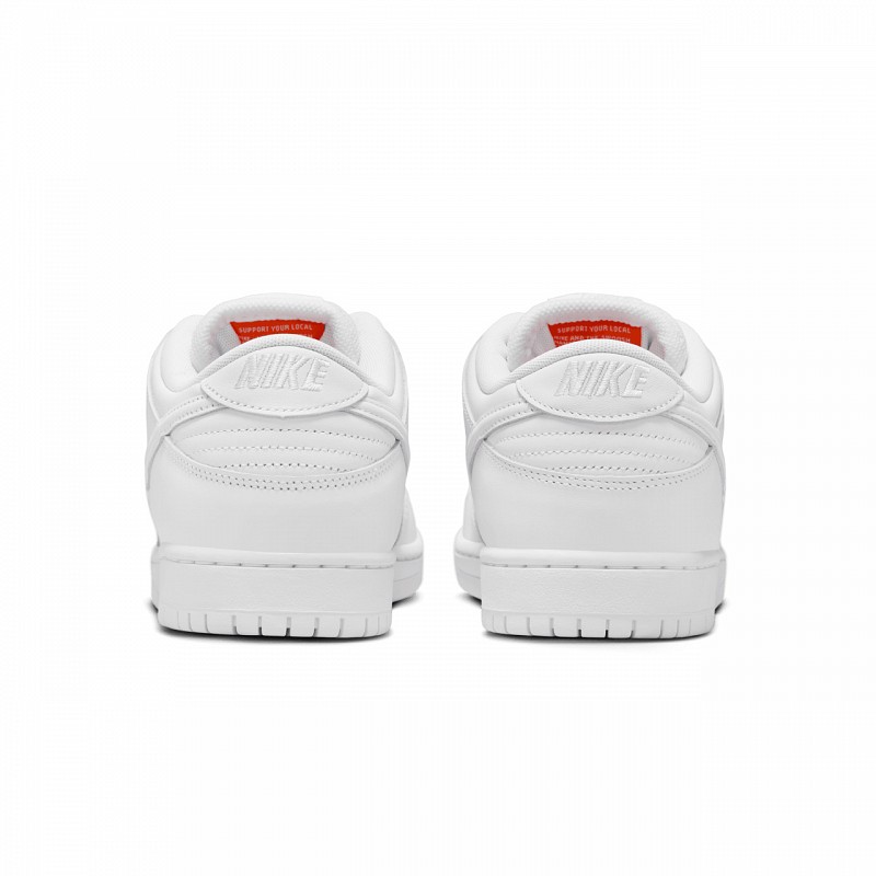 NIKE SB ORANGE LABEL DUNK LOW PRO WHITE/WHITE