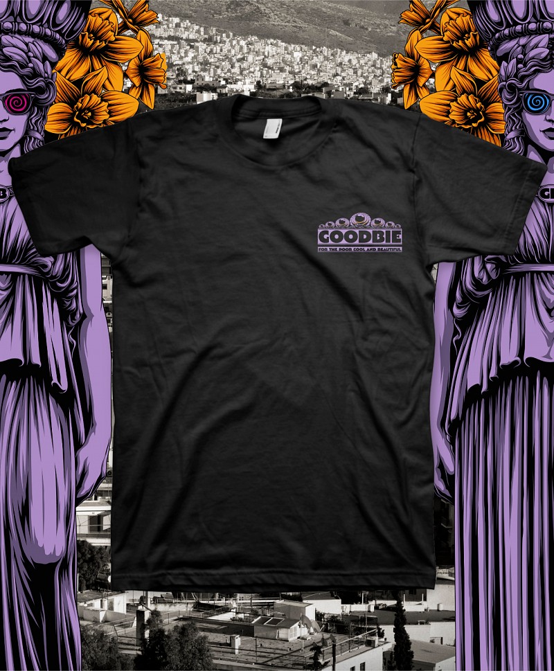 GOODBIE WELCOME TO ATHENS TEE BLACK