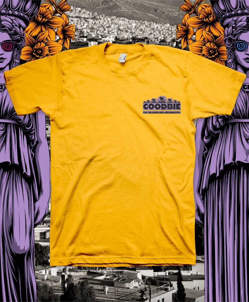 GOODBIE WELCOME TO ATHENS TEE GOLD