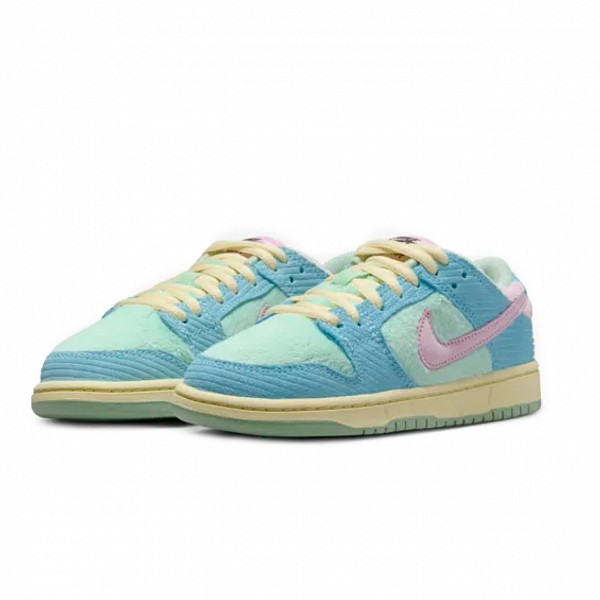 NIKE SB DUNK LOW PRO (PS) 'VERDY' BLUE GAZE/LIGHT ARCTIC PINK/BICYCLE YELLOW