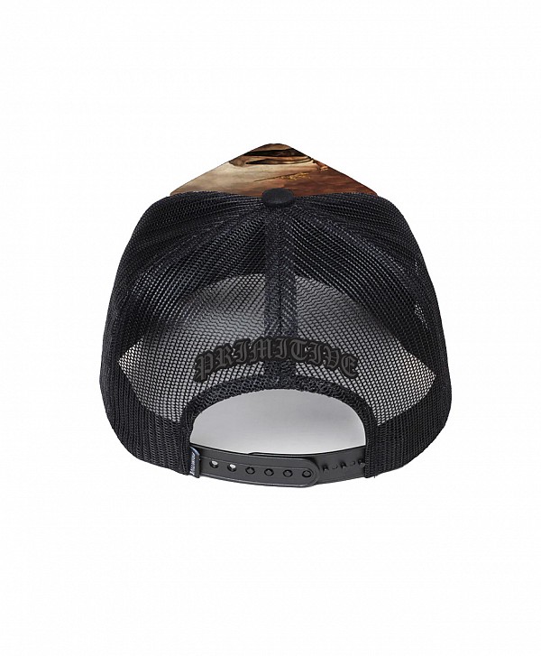 PRIMITIVE GOLD PACK PROTECTOR TRUCKER HAT BLACK