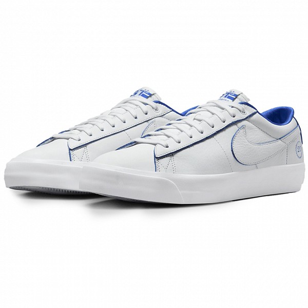 NIKE SB BLAZER LOW PRO GT PREMIUM 'FINE CHINA' SUMMIT WHITE/GAME ROYAL-SUMMIT WHITE