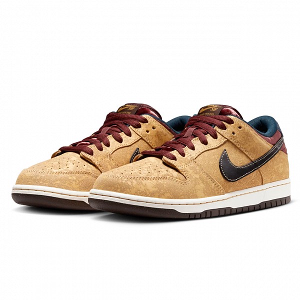 NIKE SB DUNK LOW PRO 'CITY OF CINEMA' CELESTIAL GOLD/BLACK-DARK TEAM RED
