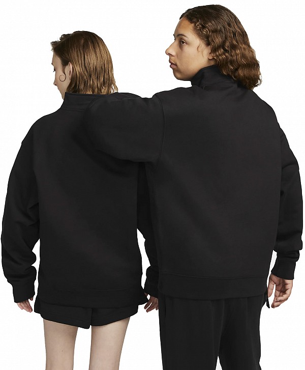 NIKE SOLO SWOOSH BASKETBALL QUARTER-ZIP TOP BLACK/WHITE