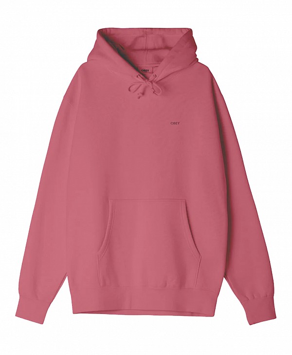 OBEY GEOMETRIC POWER CANVAS HOOD MINERAL RED