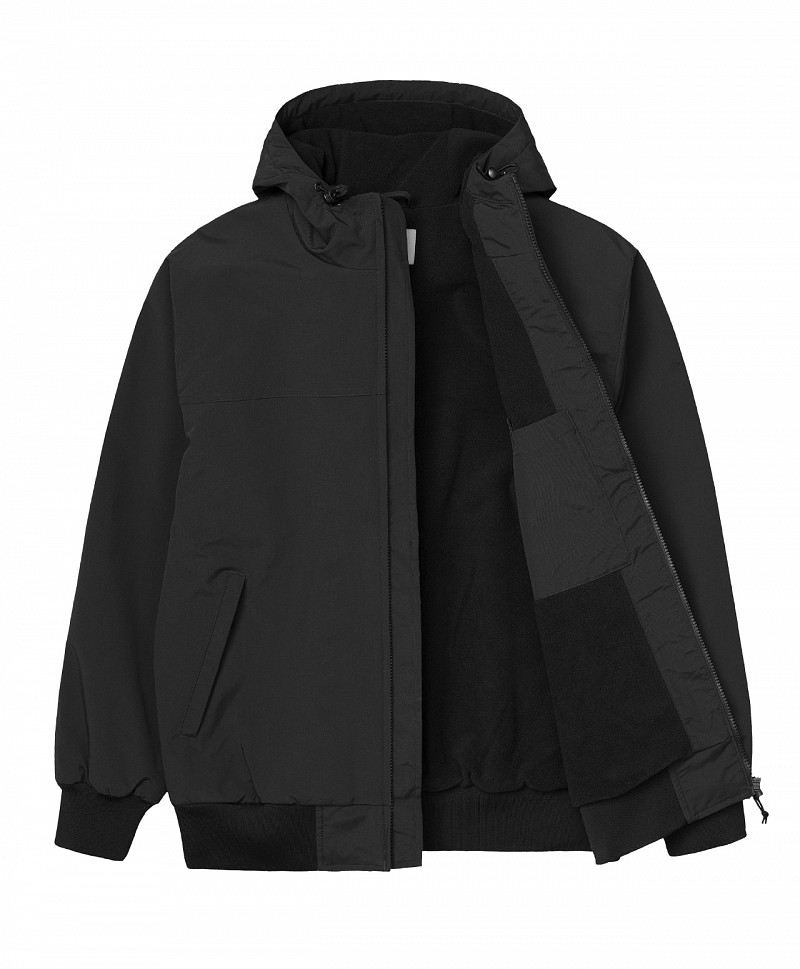 CARHARTT WIP HOODED SAIL JACKET BLACK/WHITE