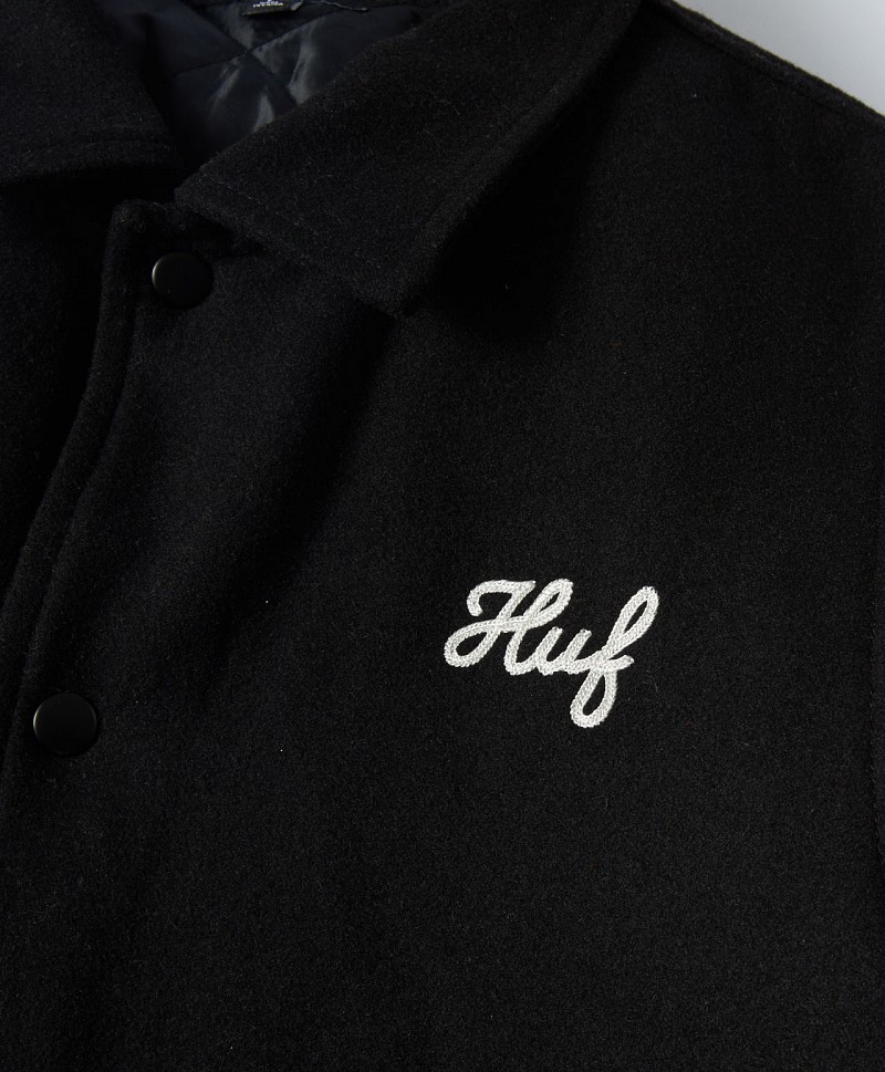 HUF SONG VARSITY JACKET BLACK