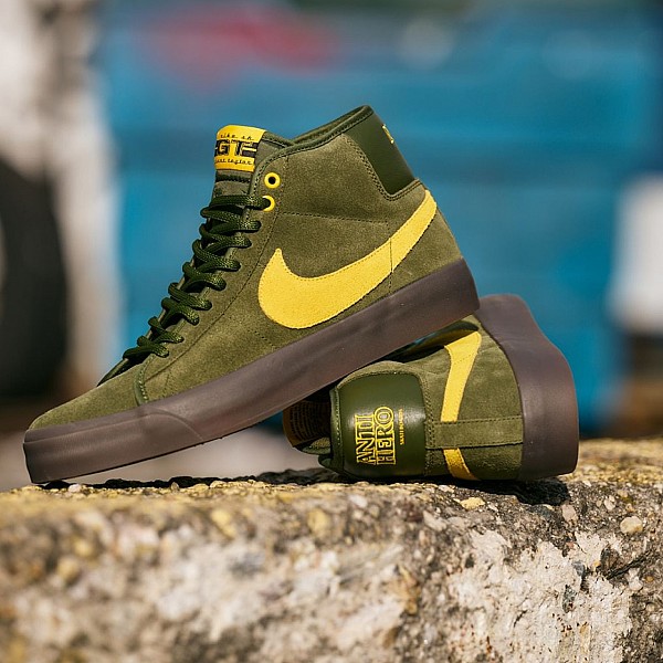 NIKE SB X ANTIHERO BLAZER MID ROUGH GREEN/AMARILLO-ROUGH GREEN