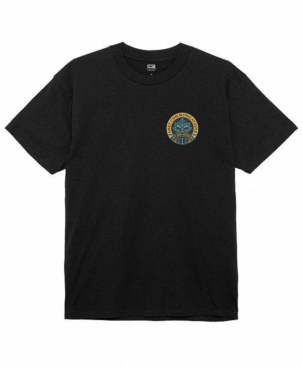 OBEY SAY IT LOUD LOTUS TEE BLACK