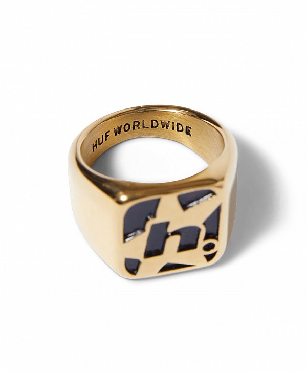 HUF H STAR RING GOLD