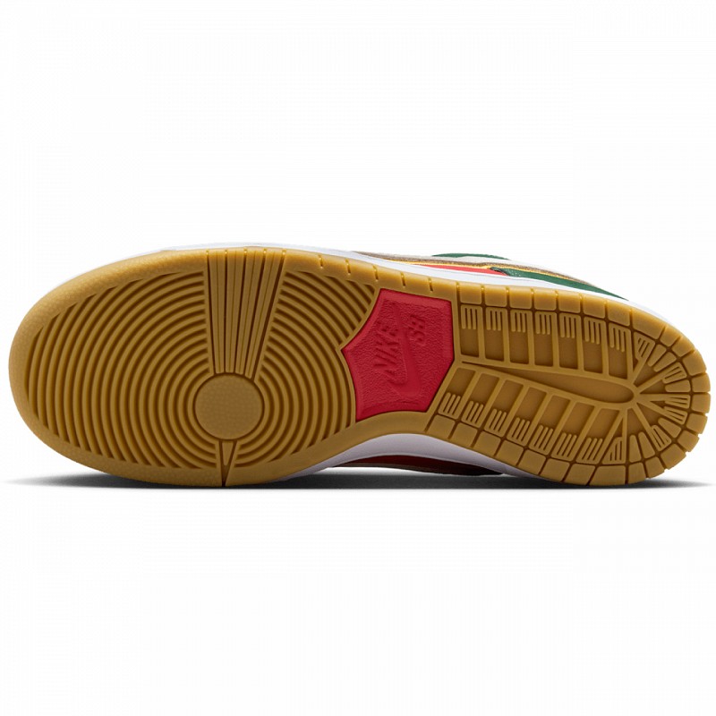 NIKE SB DUNK LOW PRO SEATTLE SUPERSONICS PREMIUM FIR/WHITE-UNIVERSITY GOLD-FIRE RED
