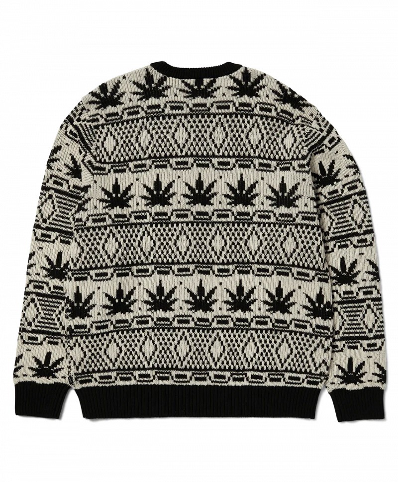HUF APRES CREWNECK SWEATER NATURAL