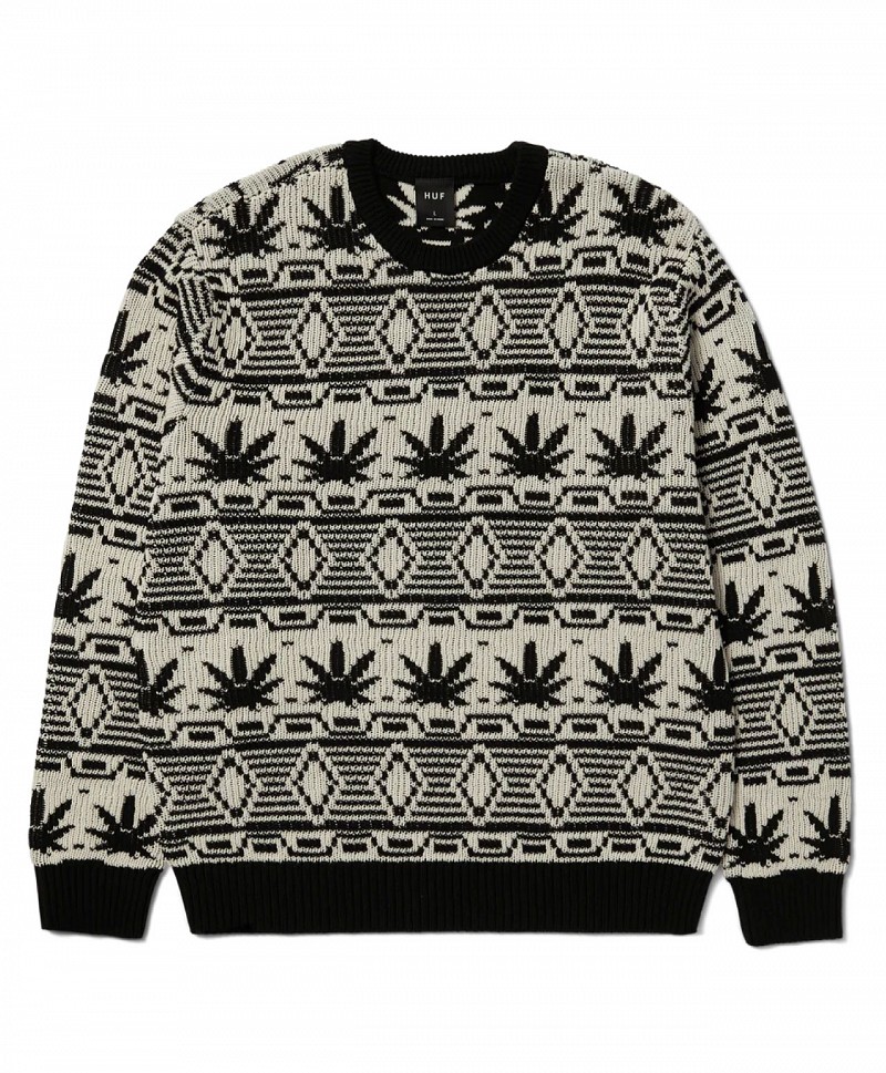 HUF APRES CREWNECK SWEATER NATURAL
