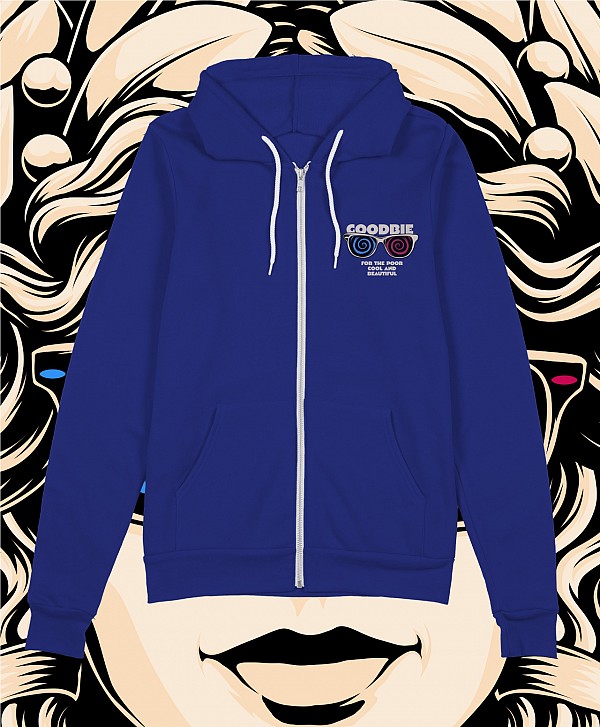 GOODBIE KARRY 3D GLOW ZIP HOOD LAPIS