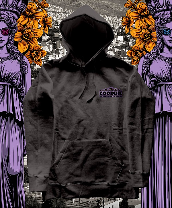 GOODBIE WELCOME TO ATHENS PREMIUM HOOD BLACK