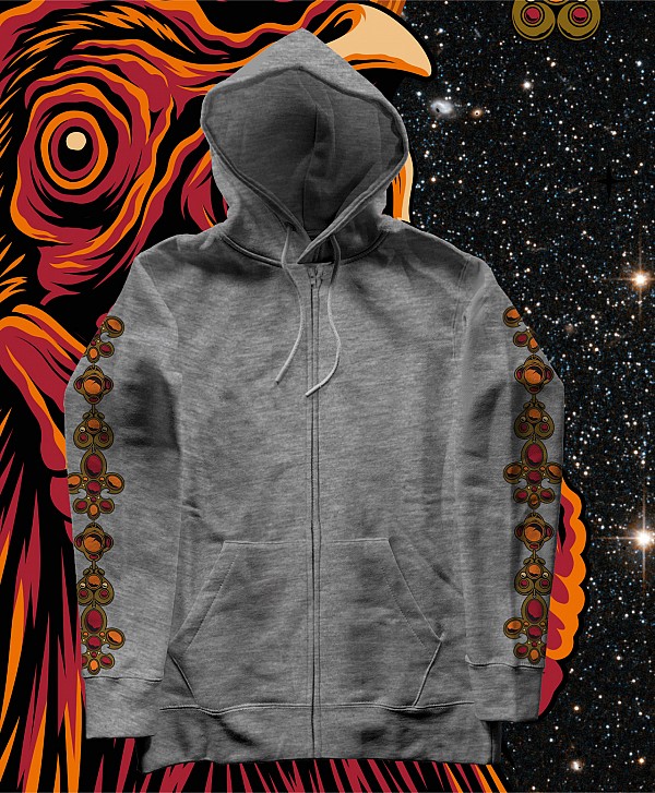 GOODBIE G.O.A.T PLAY CHICKEN PREMIUM ZIP HOOD HEATHER GREY