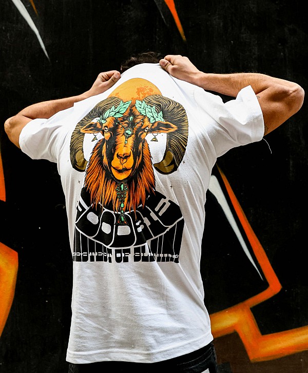 GOODBIE G.O.A.T GOAT TEE WHITE