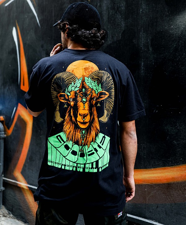 GOODBIE G.O.A.T GOAT TEE BLACK