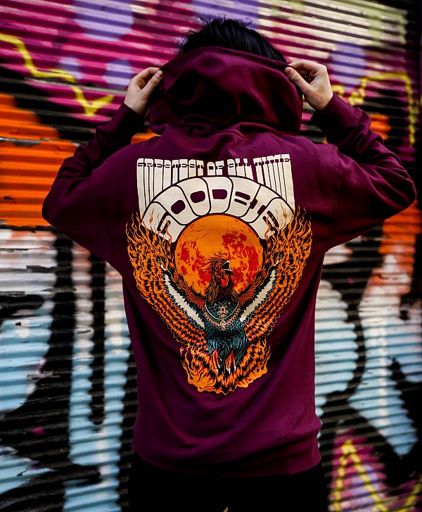 GOODBIE G.O.A.T PHOENIX PREMIUM ZIP HOOD MAROON