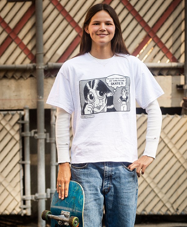 THRASHER X TOY MACHINE GIRLFRIEND TEE WHITE