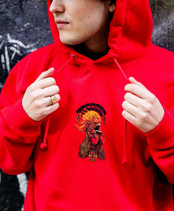 GOODBIE G.O.A.T PLAY CHICKEN PREMIUM HOOD RED