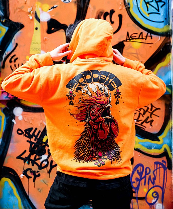 GOODBIE G.O.A.T PLAY CHICKEN PREMIUM HOOD SAFETY ORANGE