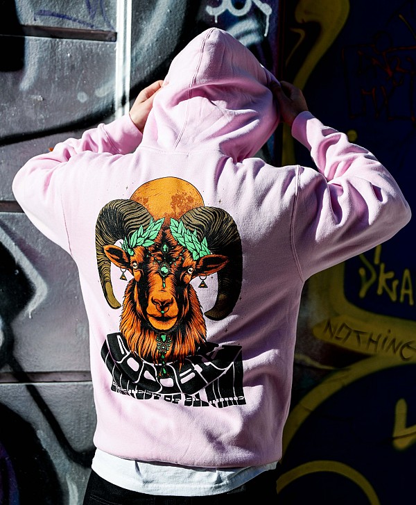 GOODBIE G.O.A.T GOAT PREMIUM HOOD PINK