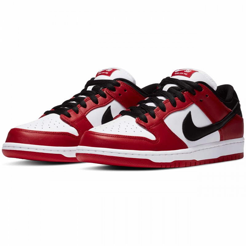 nike dunk red black white