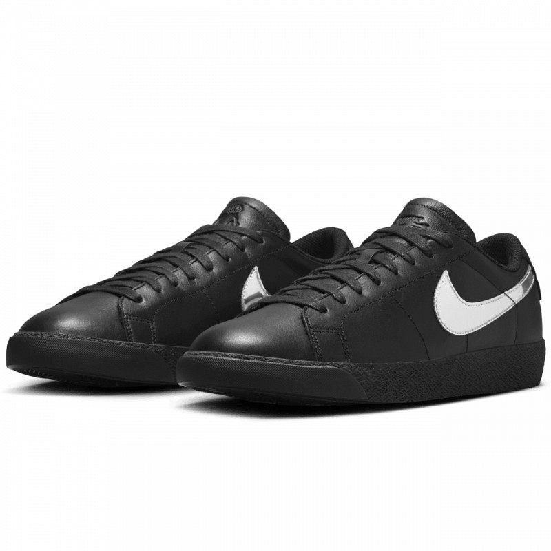 NIKE SB BLAZER LOW X DANCER SKATEBOARDS BLACK/METALLIC SILVER-BLACK