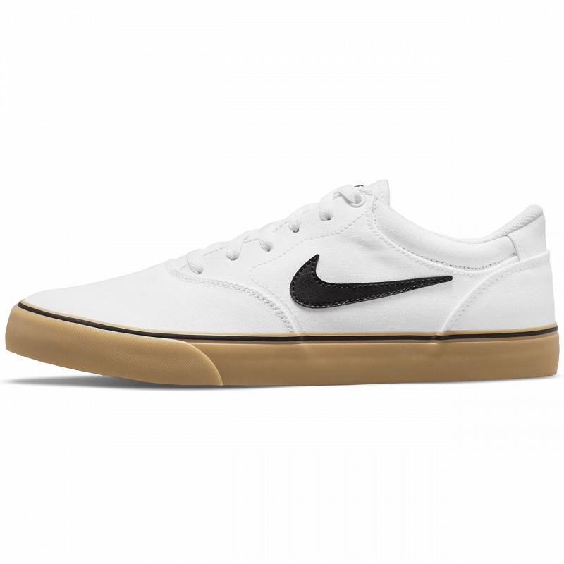 NIKE SB CHRON 2 CANVAS WHITE/BLACK-WHITE-GUM LIGHT BROWN