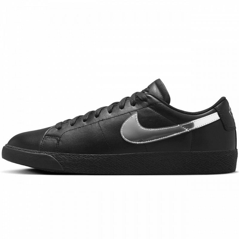 NIKE SB BLAZER LOW X DANCER SKATEBOARDS BLACK/METALLIC SILVER-BLACK