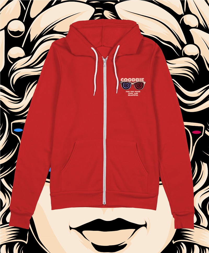 GOODBIE KARRY 3D GLOW ZIP HOOD RED