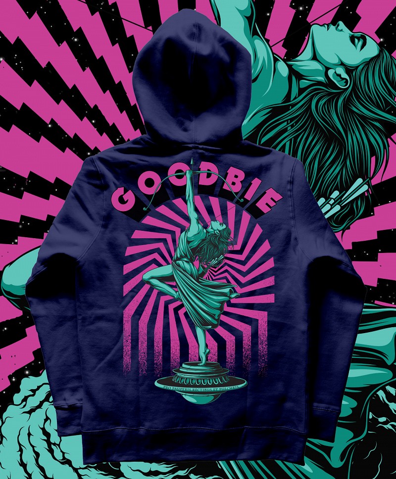 GOODBIE WAR GAMES NUCLEAR ARCHERY PREMIUM HOOD NAVY
